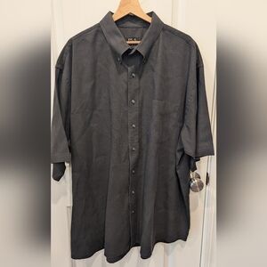 Jos A Bank Traveler's Collection 100% Linen Short Sleeve Mens Shirt XXL black